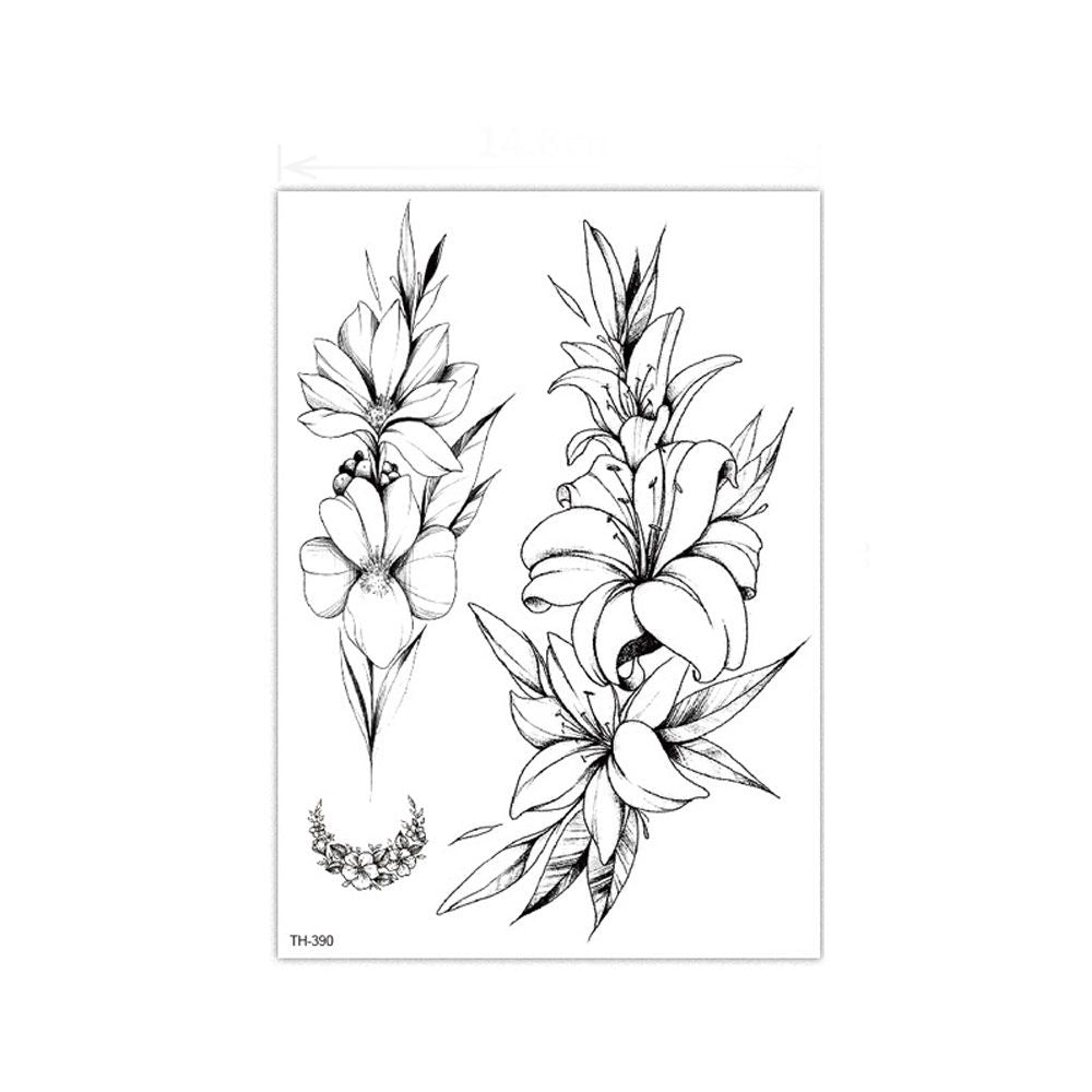3D Water Transfer Sticker Body Tattoo Sticker Waterproof Temporary Decal Leg Body Art Tattoo Flower Removable Cover Scar