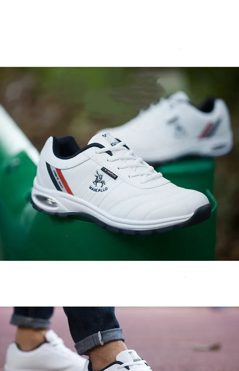 New Men Shoes Outdoor Leather Casual Sneakers Men Fashion Sports Running Tennis Large Size Shoes For Men