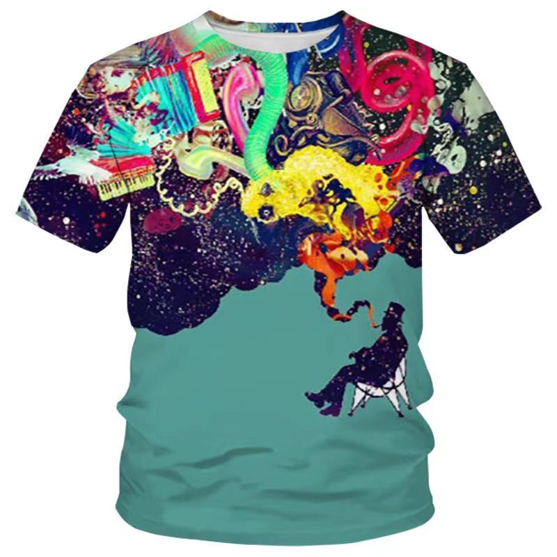 3D Stereoscopic Printing T-shirt Loose, Comfortable, and Funny Short Sleeve Top Perfect for the Street Fashion Scene Fashion Statement with Hottest Hip Hop Summer Style with our Men's t shirt
