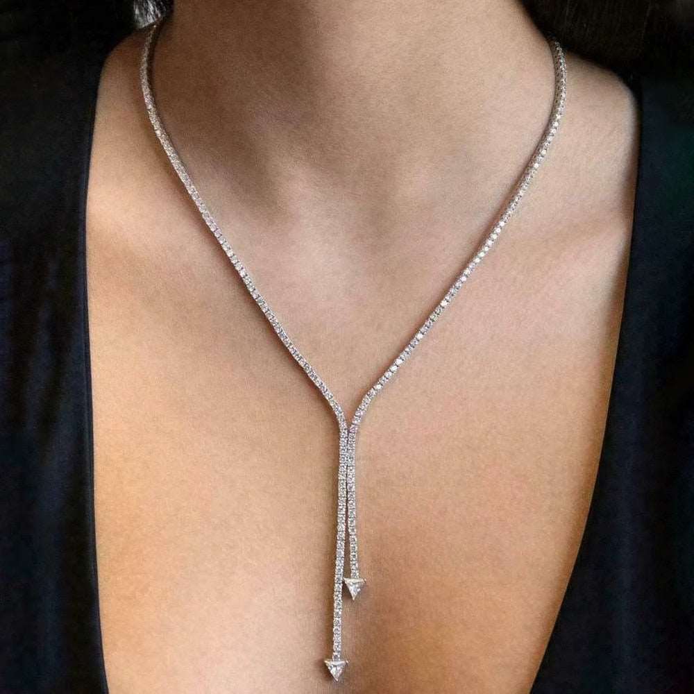Bundle Neck Full Rhinestone Choker Luxury Crystal Gem Necklace Glitter Collar Fashion Long Chain Jewelry Salon For Party