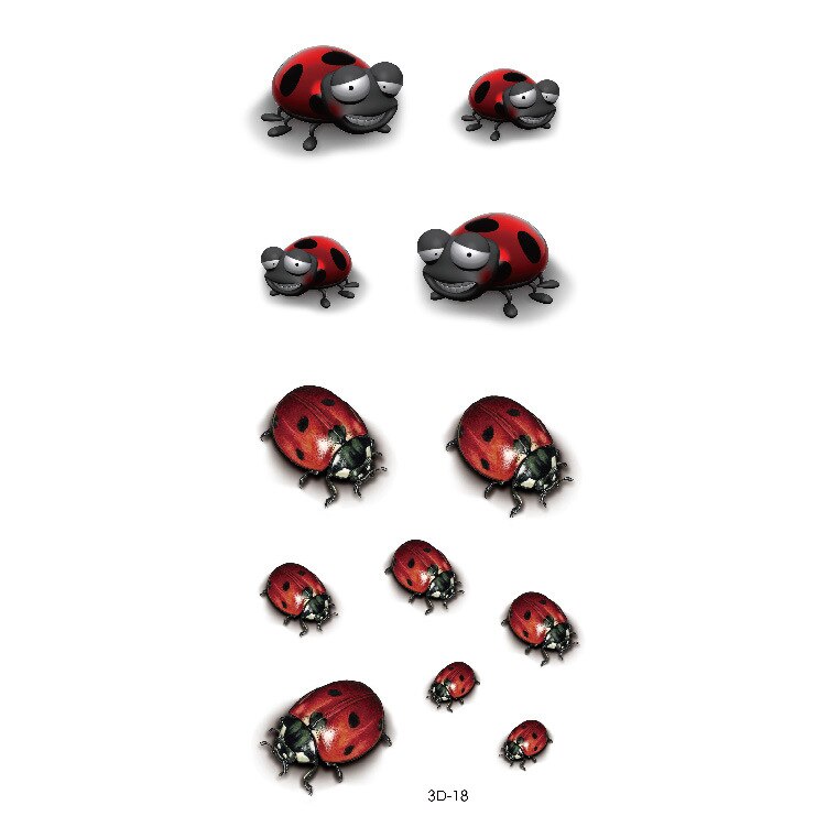 Waterproof Temporary Tattoo Sticker Butterfly Flower Rose 3D Scorpion Halloween Spider Body Art Arm Fake Tattoo Women