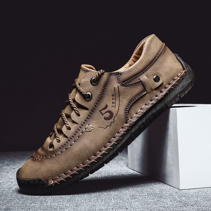 Handmade Leather Men's Casual Shoes Winter Men's Loafers with Fur,