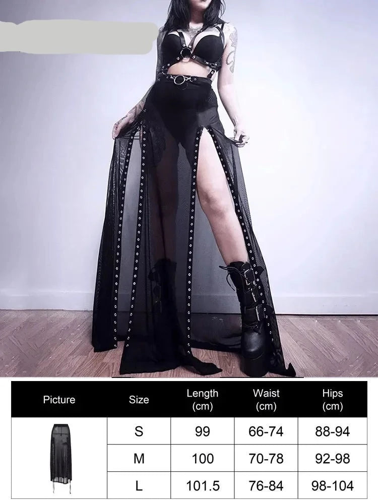 Gothic Mini Skirts Black High Waist Women Skirt 2023 New Y2k Style Harajuku Punk Goth Dark Grunge Streetwear Female Clothes