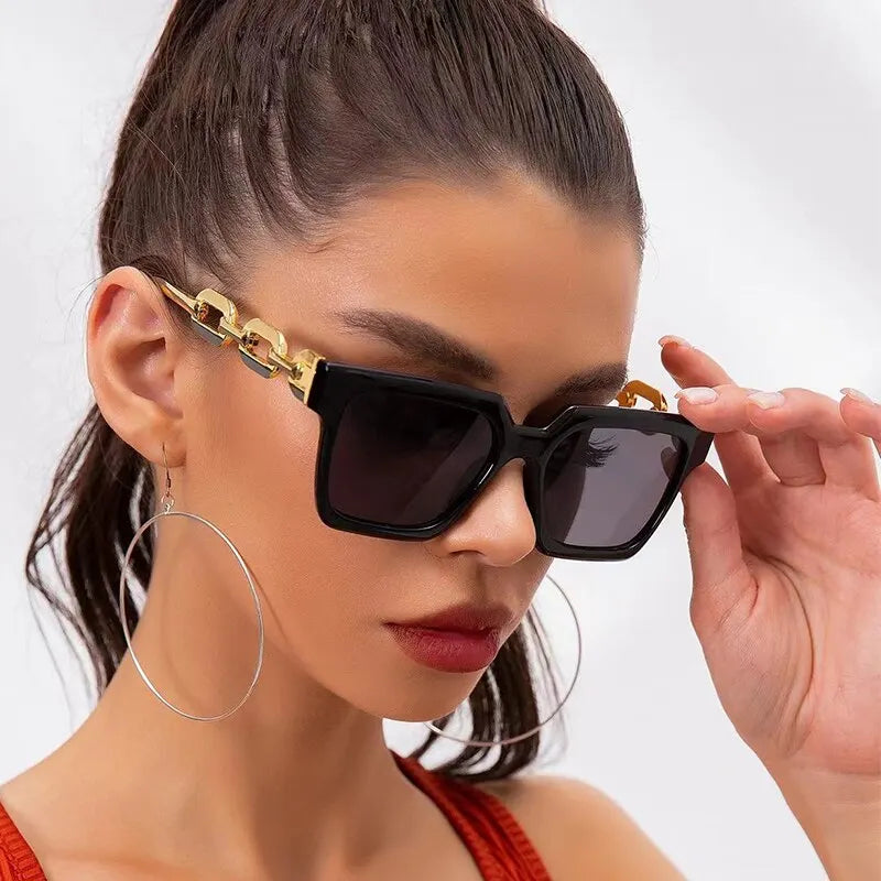 2024 New Women Rectangle Vintage Sunglasses Brand Designer Retro Points Sun Glasses Female Lady Eyeglass Cat Eye Driver Goggles