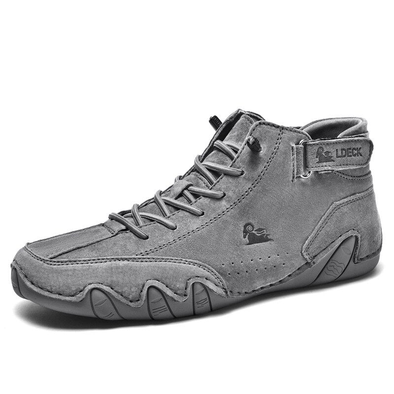 Men's Winter Casual Boots: Waterproof Motorcycle Shoes, High-Top Sneakers, Luxury Footwear