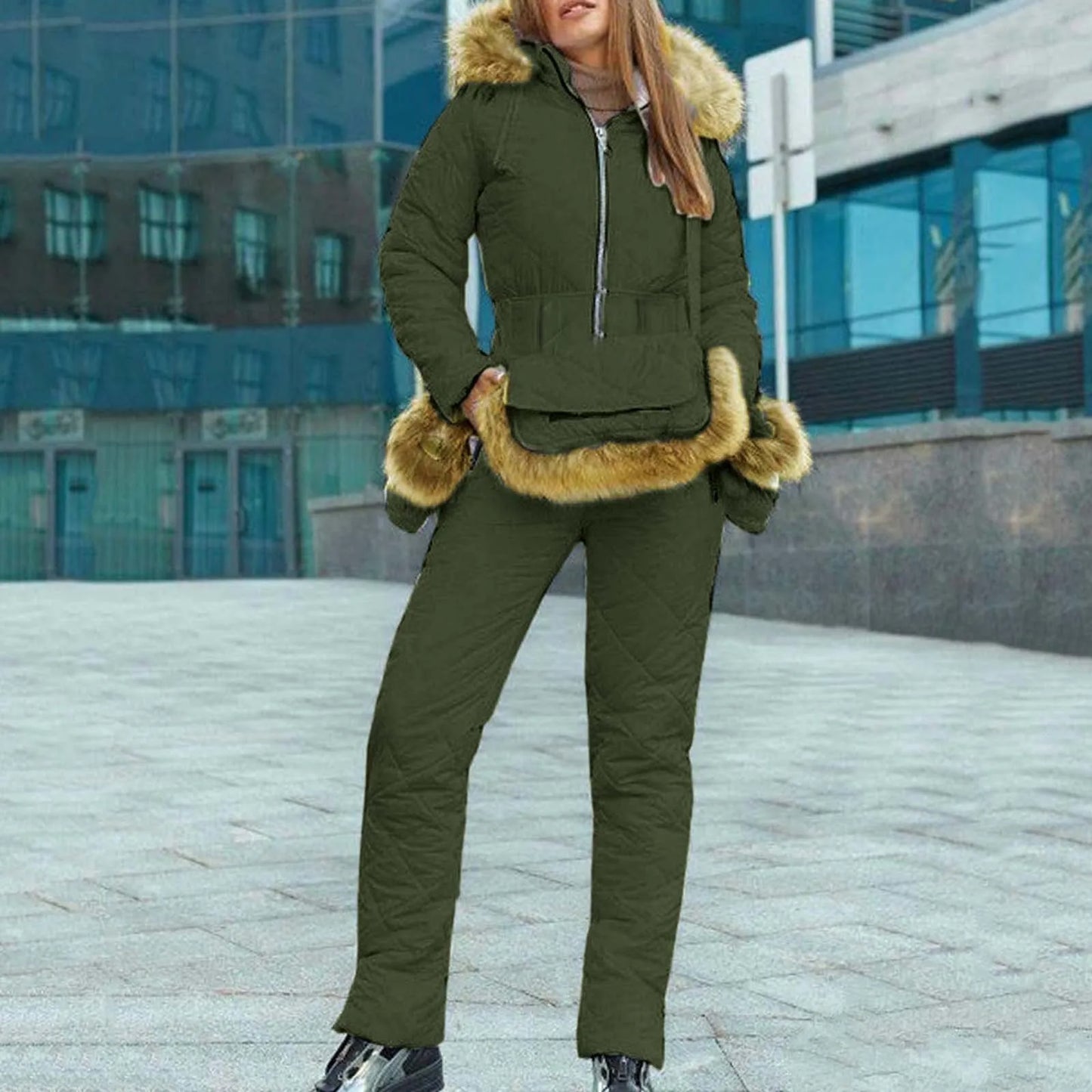 Winter Adventure Awaits Stay Warm and Stylish with Our Women's Hooded Ski Jumpsuit – Your Perfect Companion for Outdoor Sports