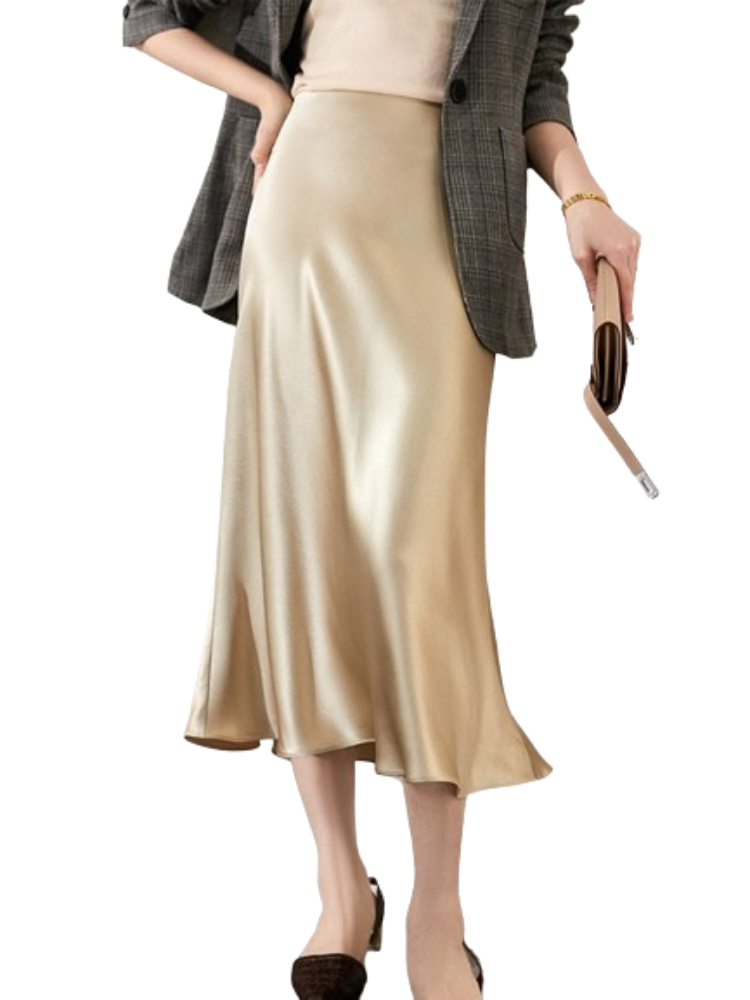 A-Line Pencil Long Skirt