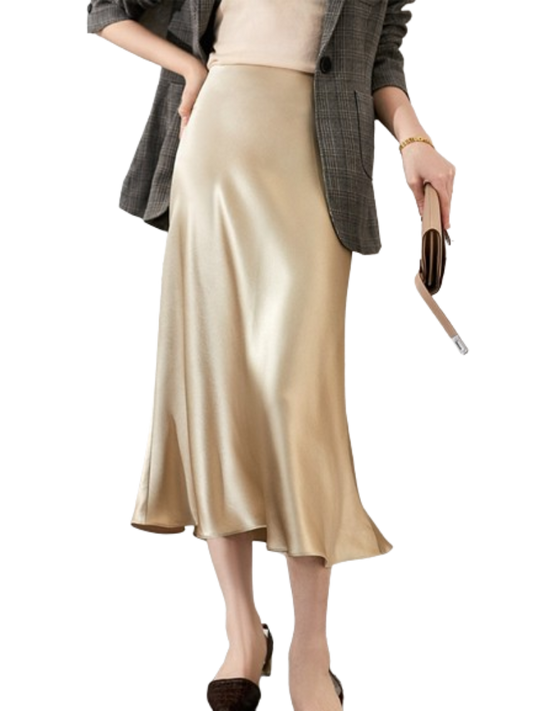 A-Line Pencil Long Skirt