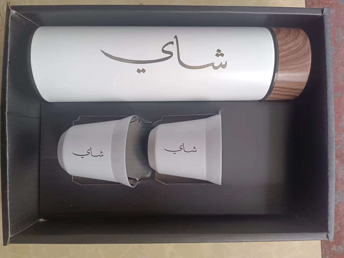 3 In 1 set of Thermos Mug Leak_Proof Travel Thermo Cup for Tea Water Coffee 500ML Gift Set