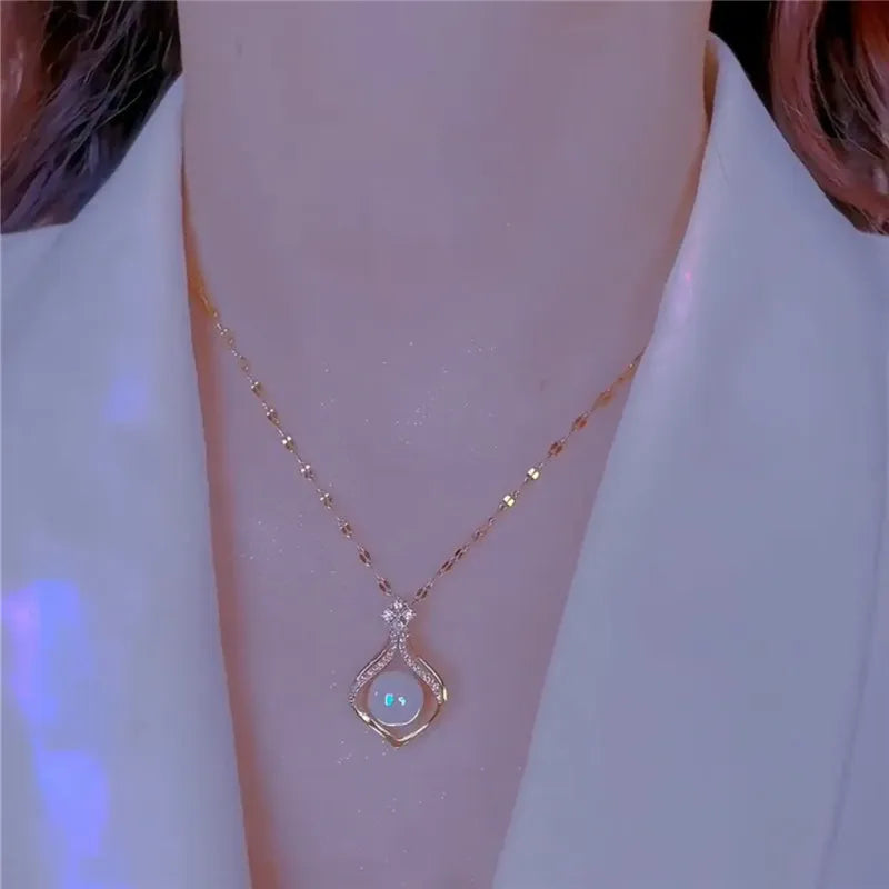 Embrace Aesthetic Elegance with Vintage Butterfly Necklace Golden Stainless Steel Blade Snake Chains a Charming Choker for Women's Jewelry Gifts