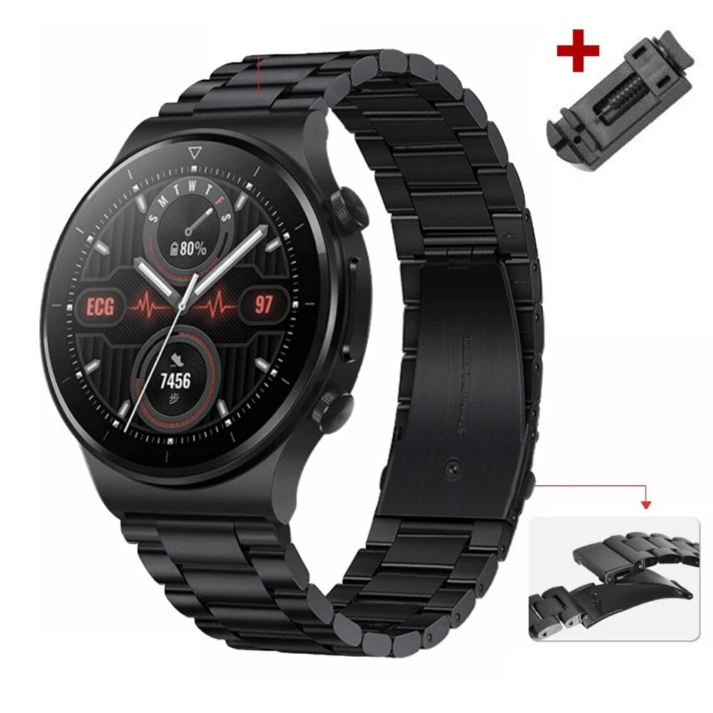 Luxury Stainless Steel Band for Samsung Galaxy Watch 5pro 40/44mm Watch 4 42/46mm for Huawei GT2 3 pro Strap for Seiko Bracelet