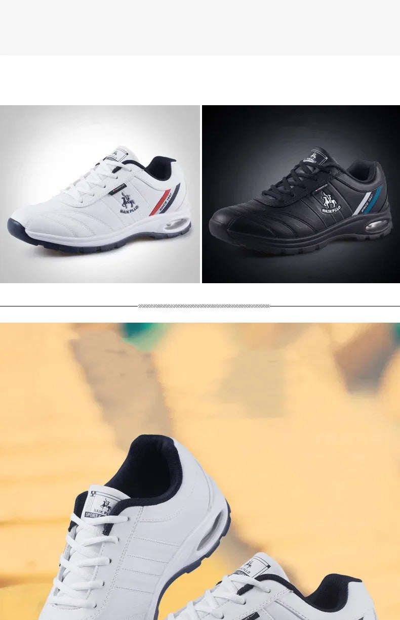 New Men Shoes Outdoor Leather Casual Sneakers Men Fashion Sports Running Tennis Large Size Shoes For Men