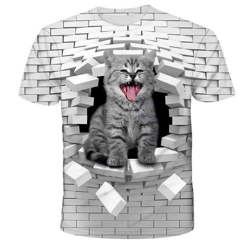 Men's 3D Stereoscopic Printing T-Shirt - Fashionable, Loose-Fit, and Comfortable Streetwear Hip Hop Summer Trend with 3D t shirt