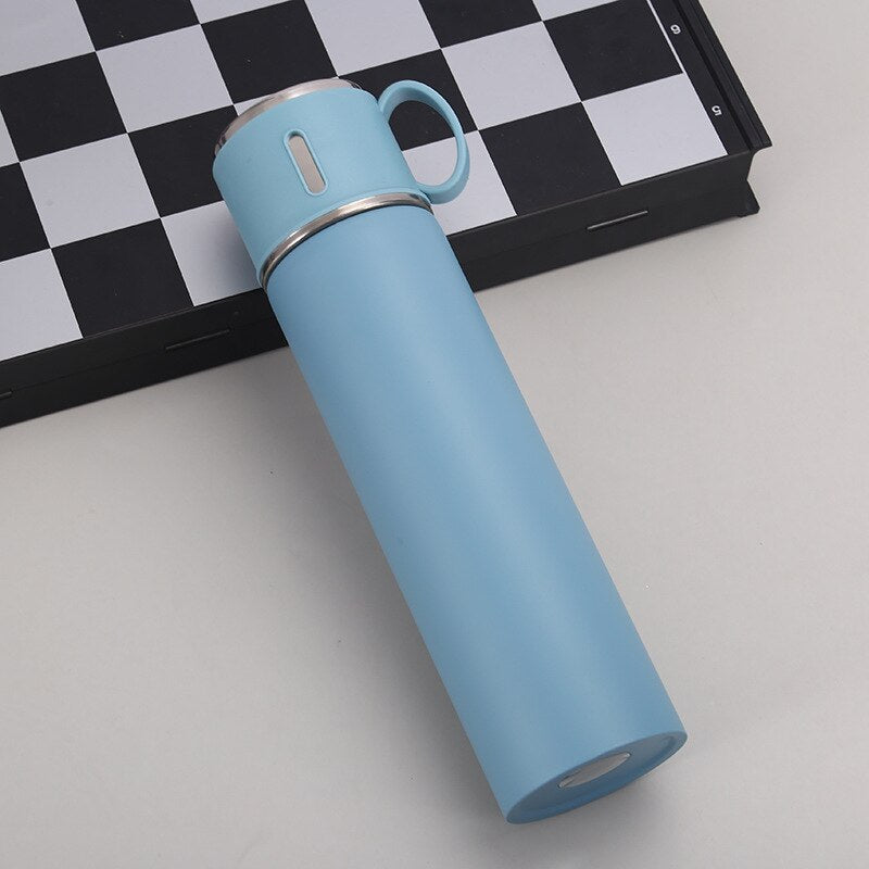 3 In 1 set of Thermos Mug Leak_Proof Travel Thermo Cup for Tea Water Coffee 500ML Gift Set