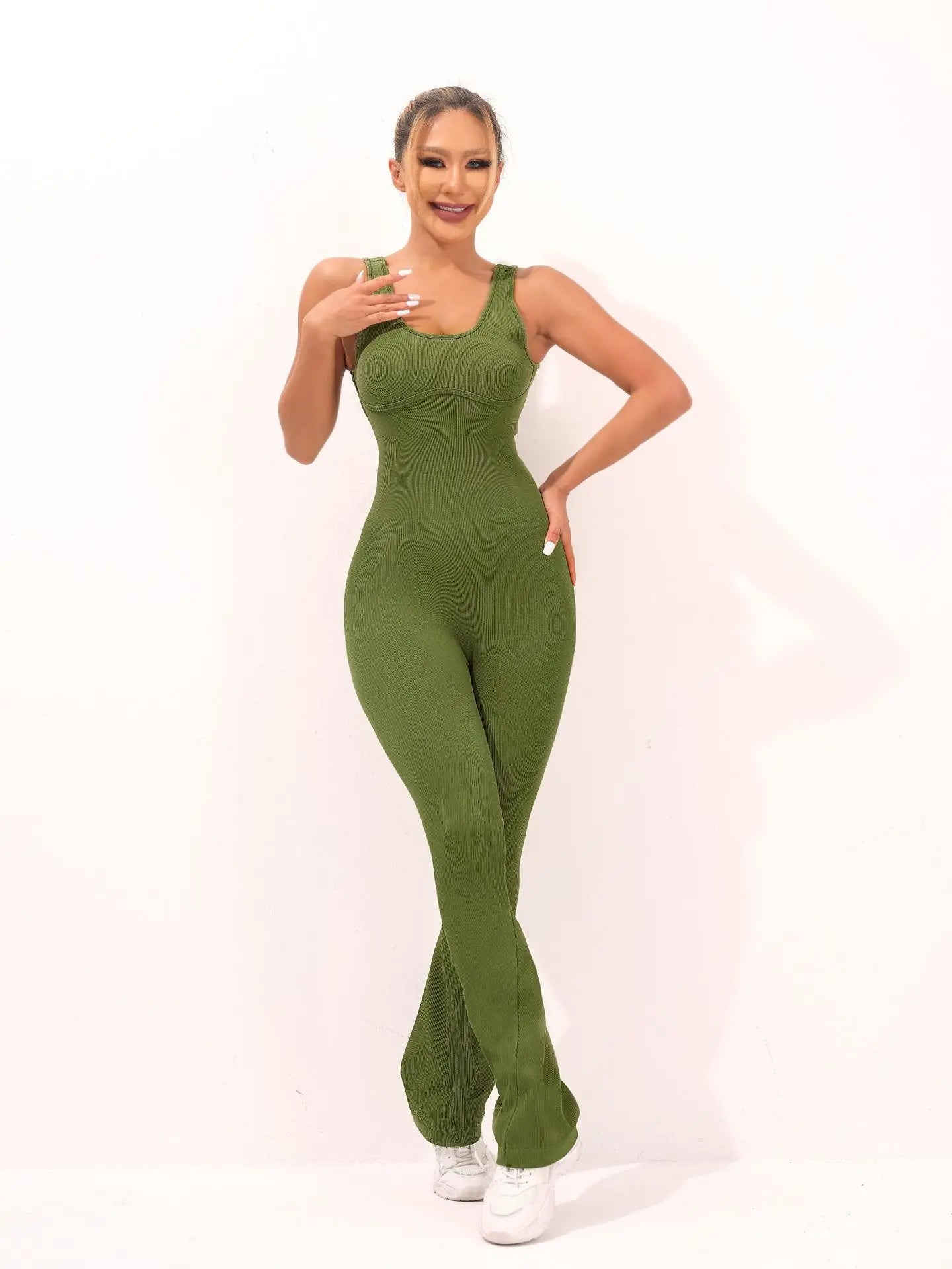 Seamless Thread activewear Yoga Suit Backless Cross Over Bra Sports Vest High Waist Butt Lift Cross Over Shorts Leggings Jumpsuit for Women