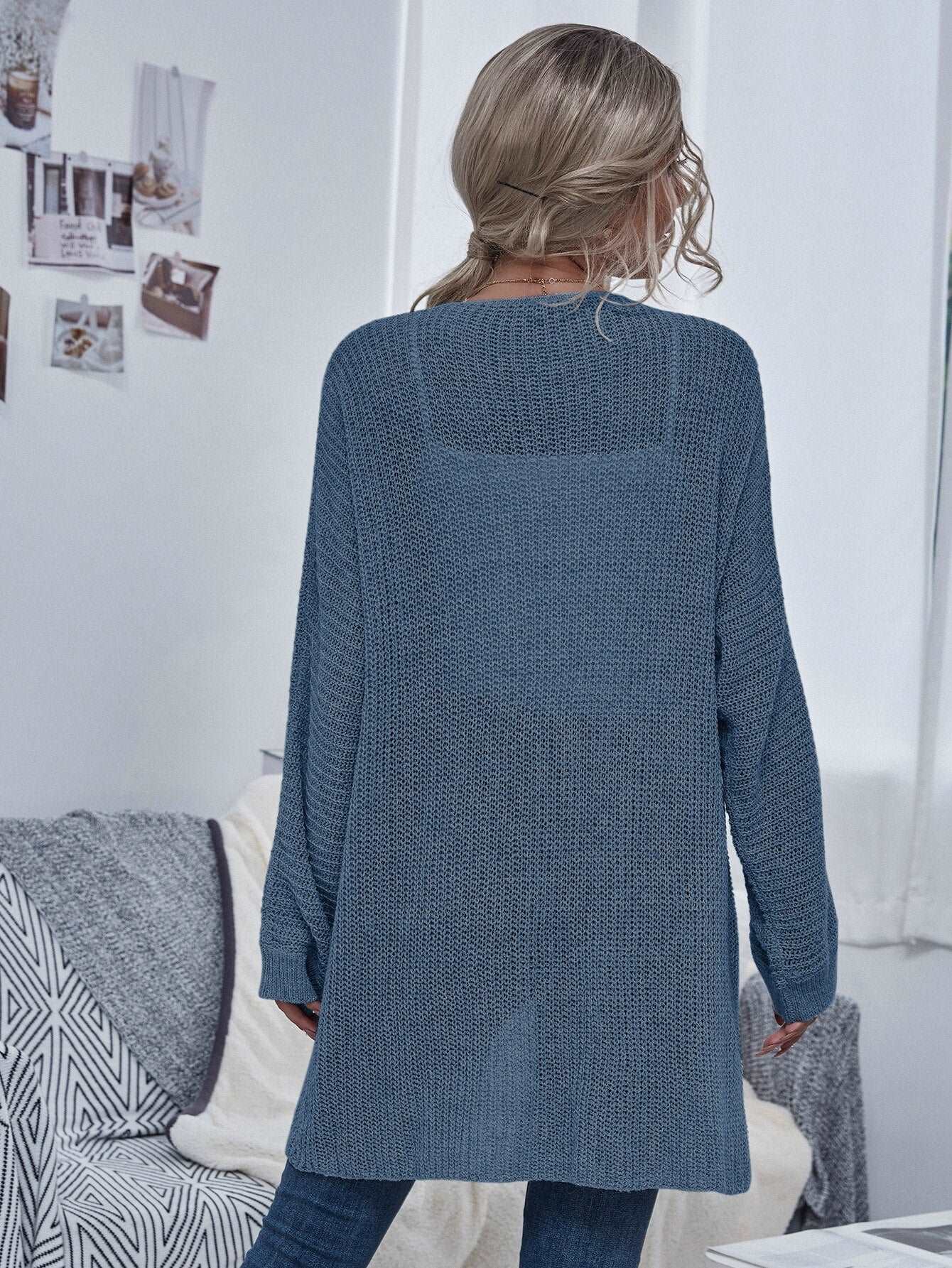 2023 Autumn Knit Sweater Women Harajuku Loose Retro Korean Cardigan - Warm, Long, Simple, College Casual Outwears