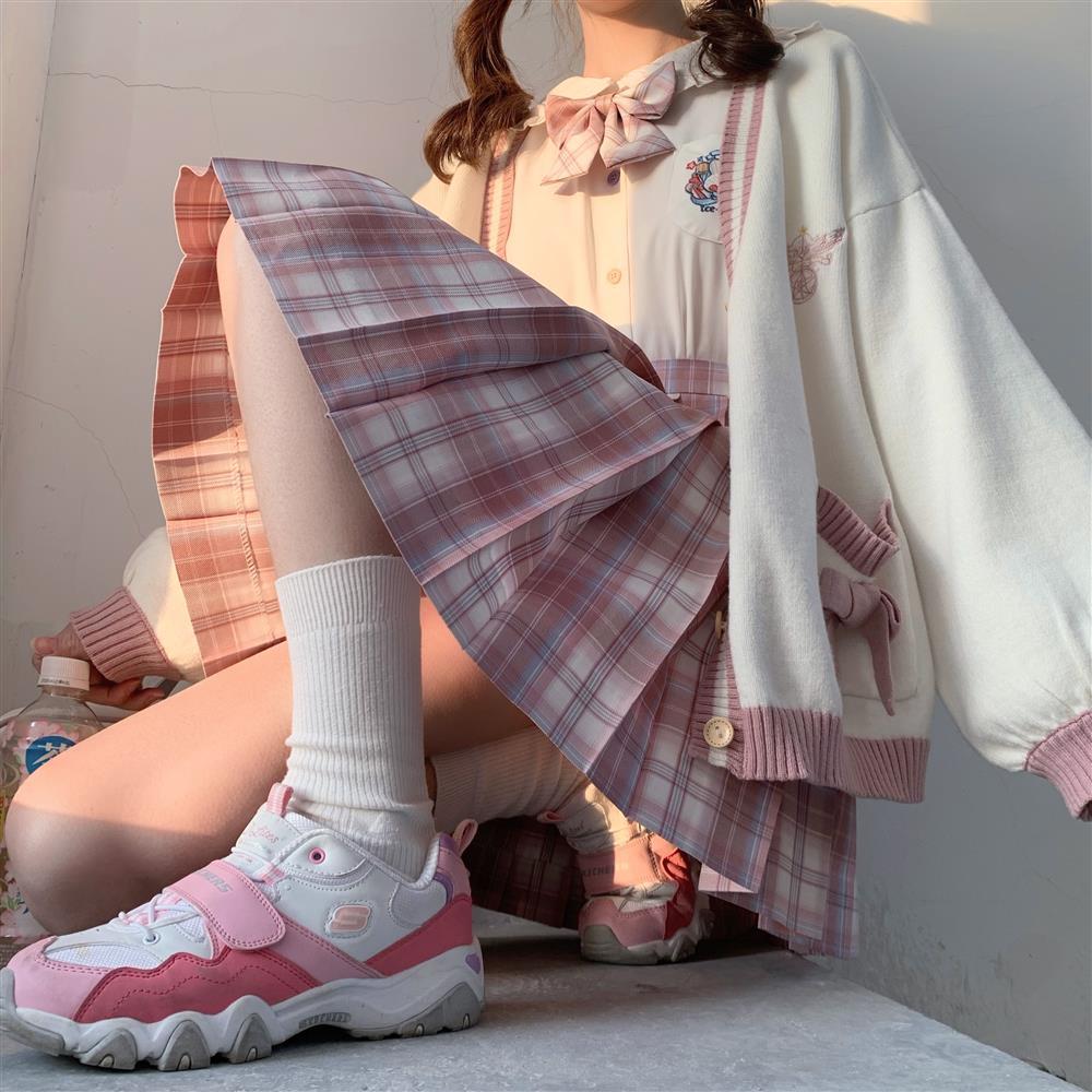Japanese Style Sweet Knitted Cardigans Embroidery Oversize Harajuku Female Cardigans Cute Loose Women's Sweater for Autumn and Winter