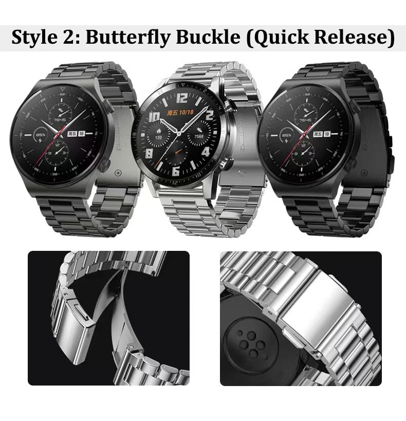 Luxury Stainless Steel Band for Samsung Galaxy Watch 5pro 40/44mm Watch 4 42/46mm for Huawei GT2 3 pro Strap for Seiko Bracelet