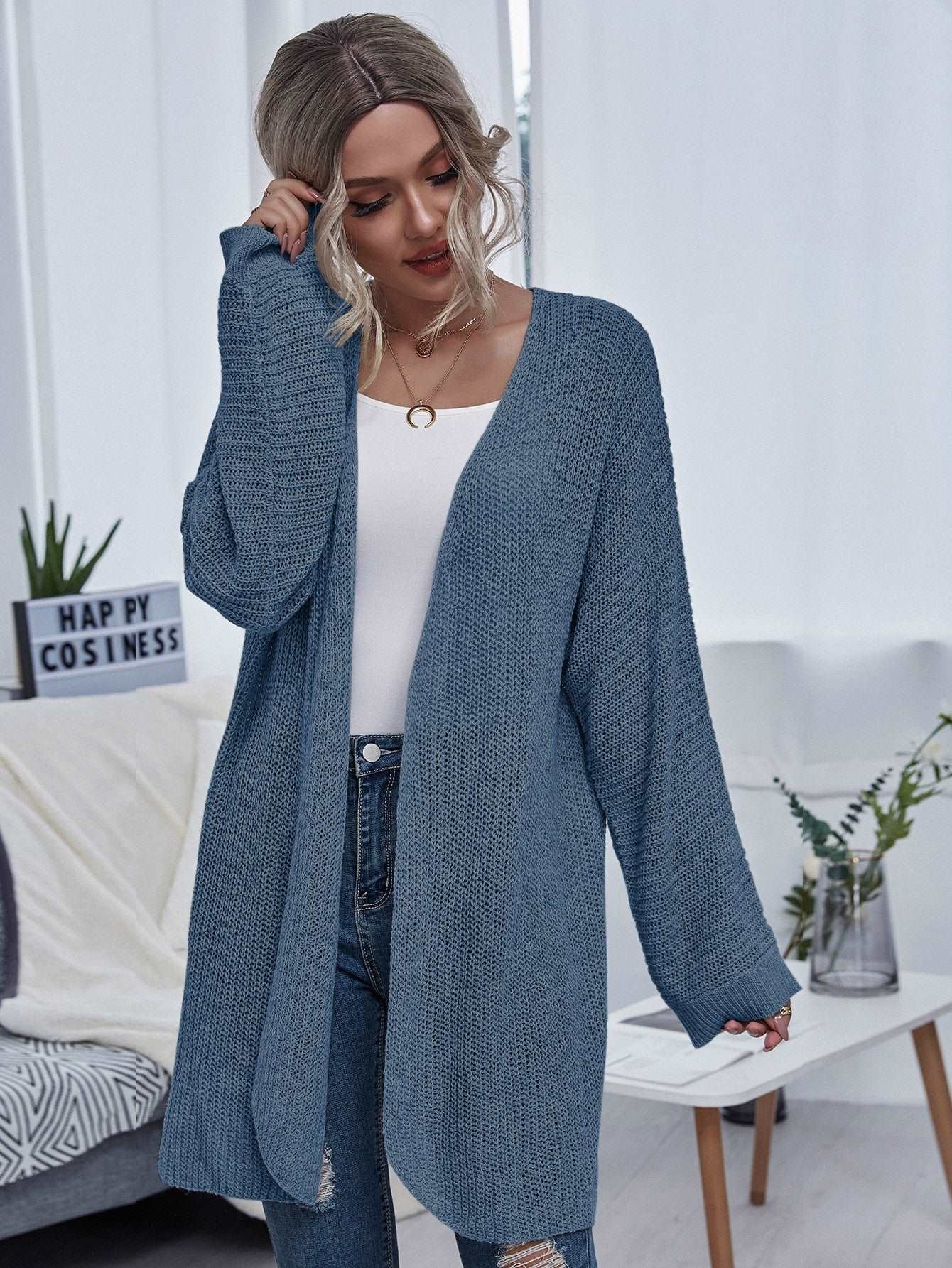 2023 Autumn Knit Sweater Women Harajuku Loose Retro Korean Cardigan - Warm, Long, Simple, College Casual Outwears
