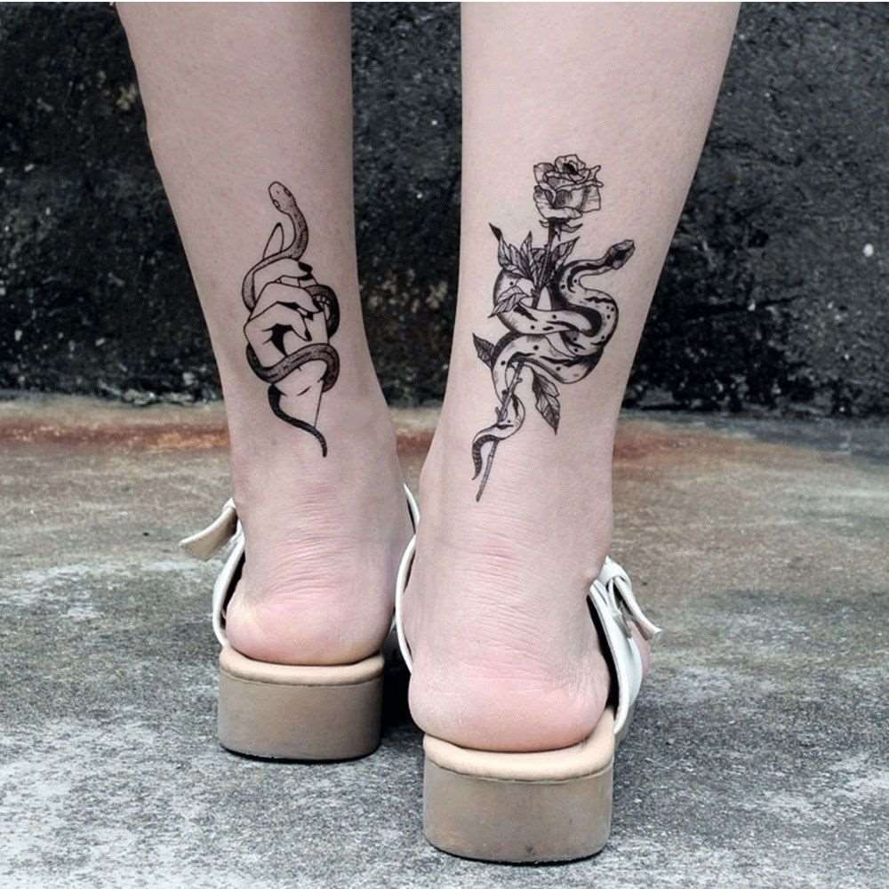 1Sheet 3D Water Transfer Sticker Body Tattoo Sticker Waterproof Temporary Decal Leg Body Art Tattoo Flower Removable Cover Scar
