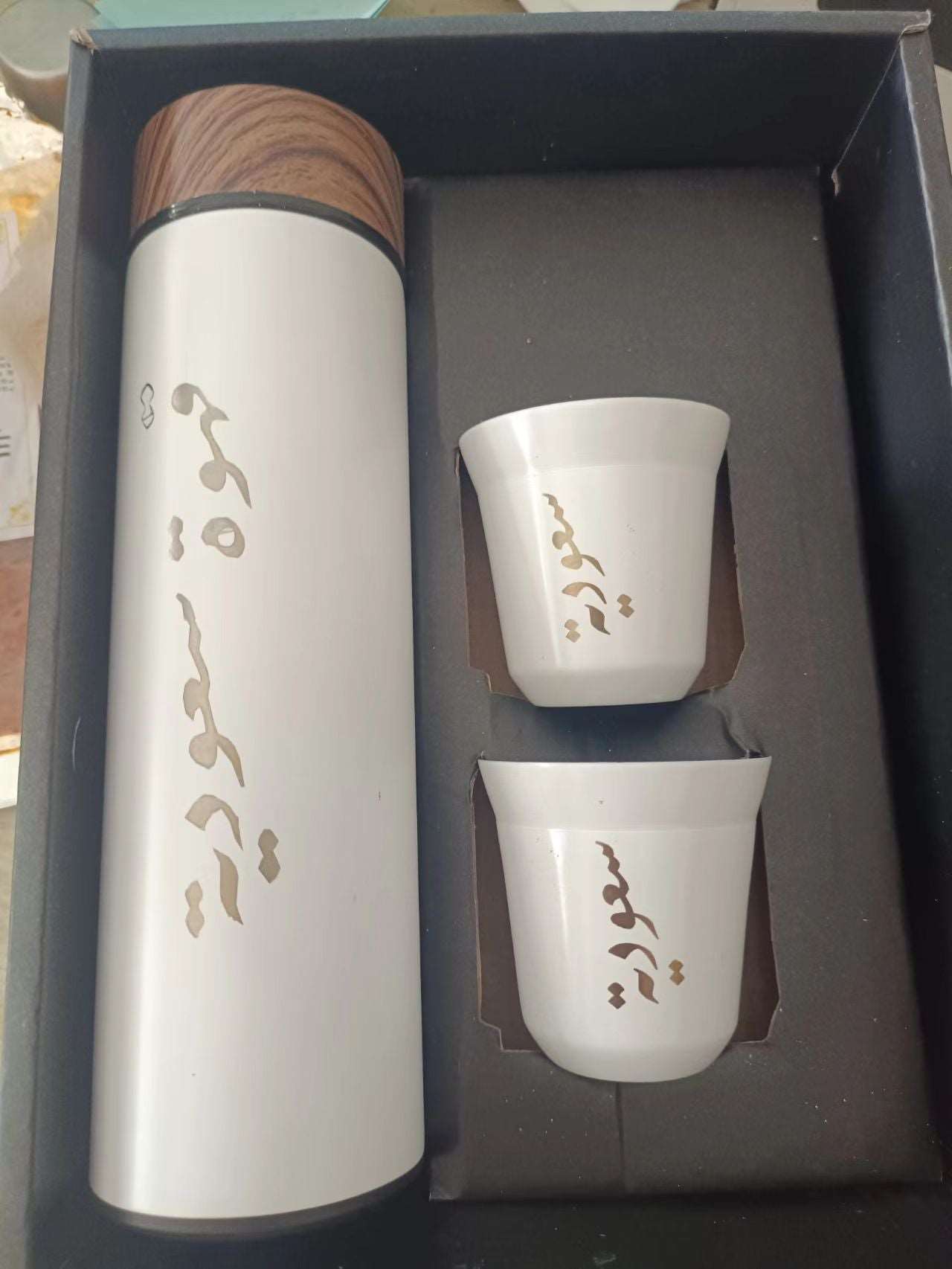 3 In 1 set of Thermos Mug Leak_Proof Travel Thermo Cup for Tea Water Coffee 500ML Gift Set