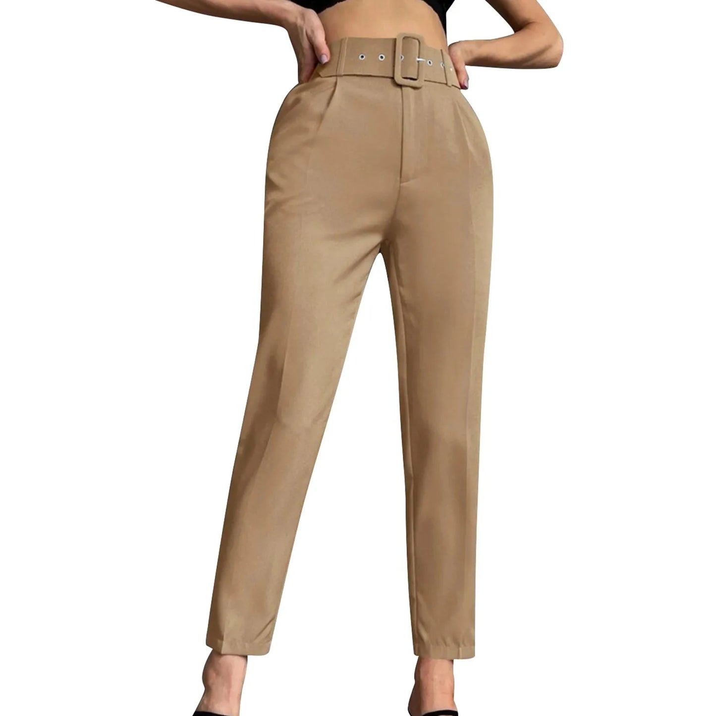 Womens Wide Leg Pants Casual Women'S Summer Solid Color High Waisted Slim Comfortable Casual Straight Leg Woman Tall Dress Pants