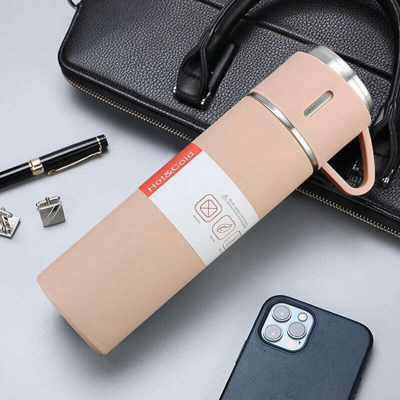 3 In 1 set of Thermos Mug Leak_Proof Travel Thermo Cup for Tea Water Coffee 500ML Gift Set