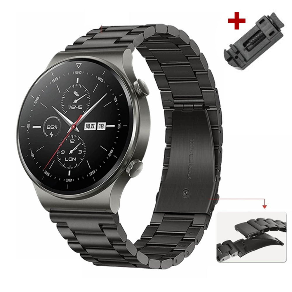 Luxury Stainless Steel Band for Samsung Galaxy Watch 5pro 40/44mm Watch 4 42/46mm for Huawei GT2 3 pro Strap for Seiko Bracelet
