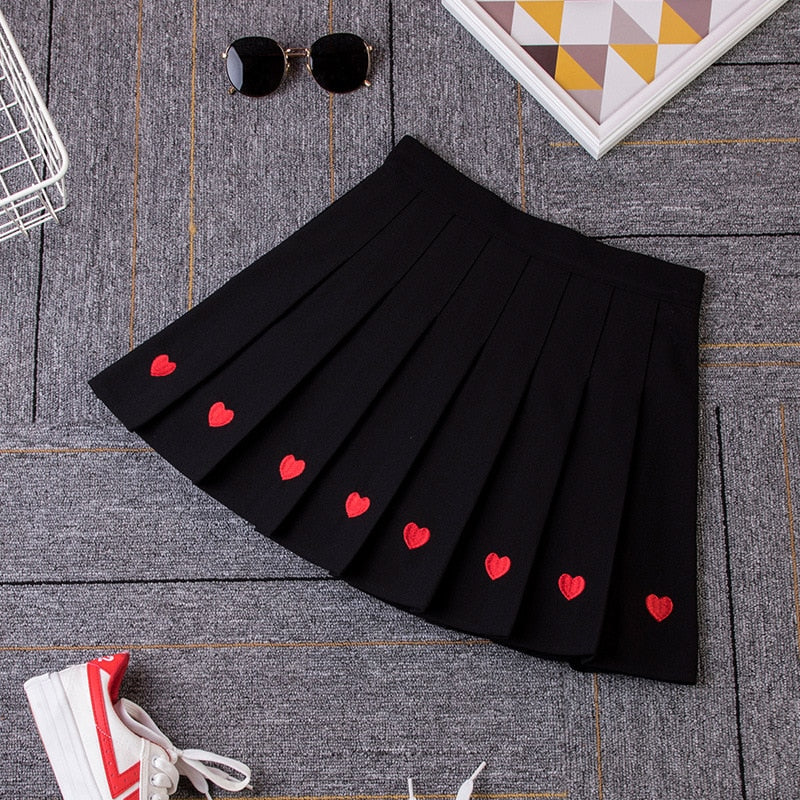 Black High Waist Mini Skirts Gothic Streetwear Style with Punk Pleated Vintage Skirt, Cross Print, and Lolita Harajuku Vibes for Women