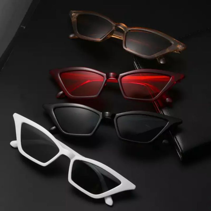 Cat Eye Sun Glasses Small Frame UV400 Sun Shades Fashion Women Vintage Glasses Street Eyewear Luxury Trending Sunglasses
