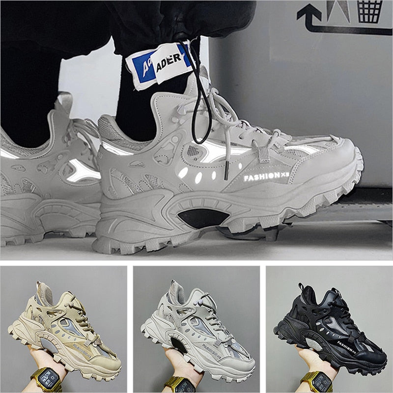 New Men's Sneakers Breathable, Damping Sports Shoes with Thick Sole - Couple Casual Shoes for Running, Walking, Trainers, and Sport Sneakers