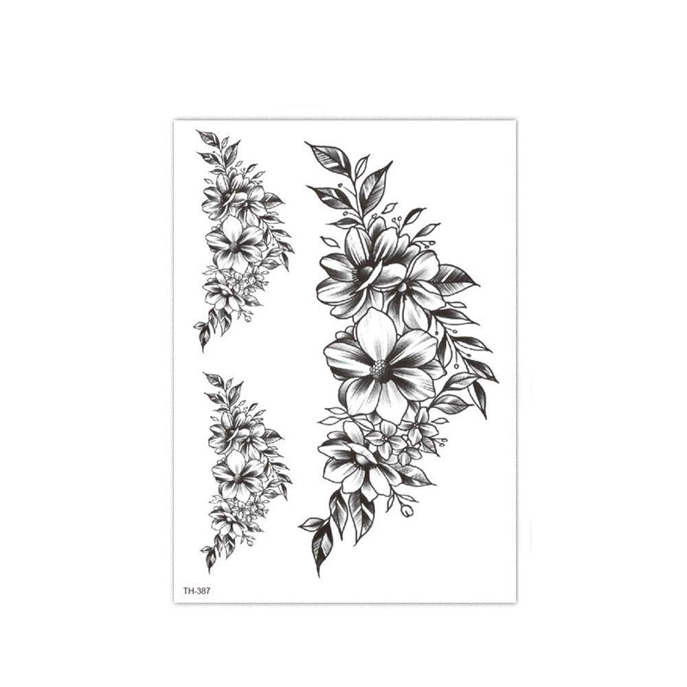 3D Water Transfer Sticker Body Tattoo Sticker Waterproof Temporary Decal Leg Body Art Tattoo Flower Removable Cover Scar