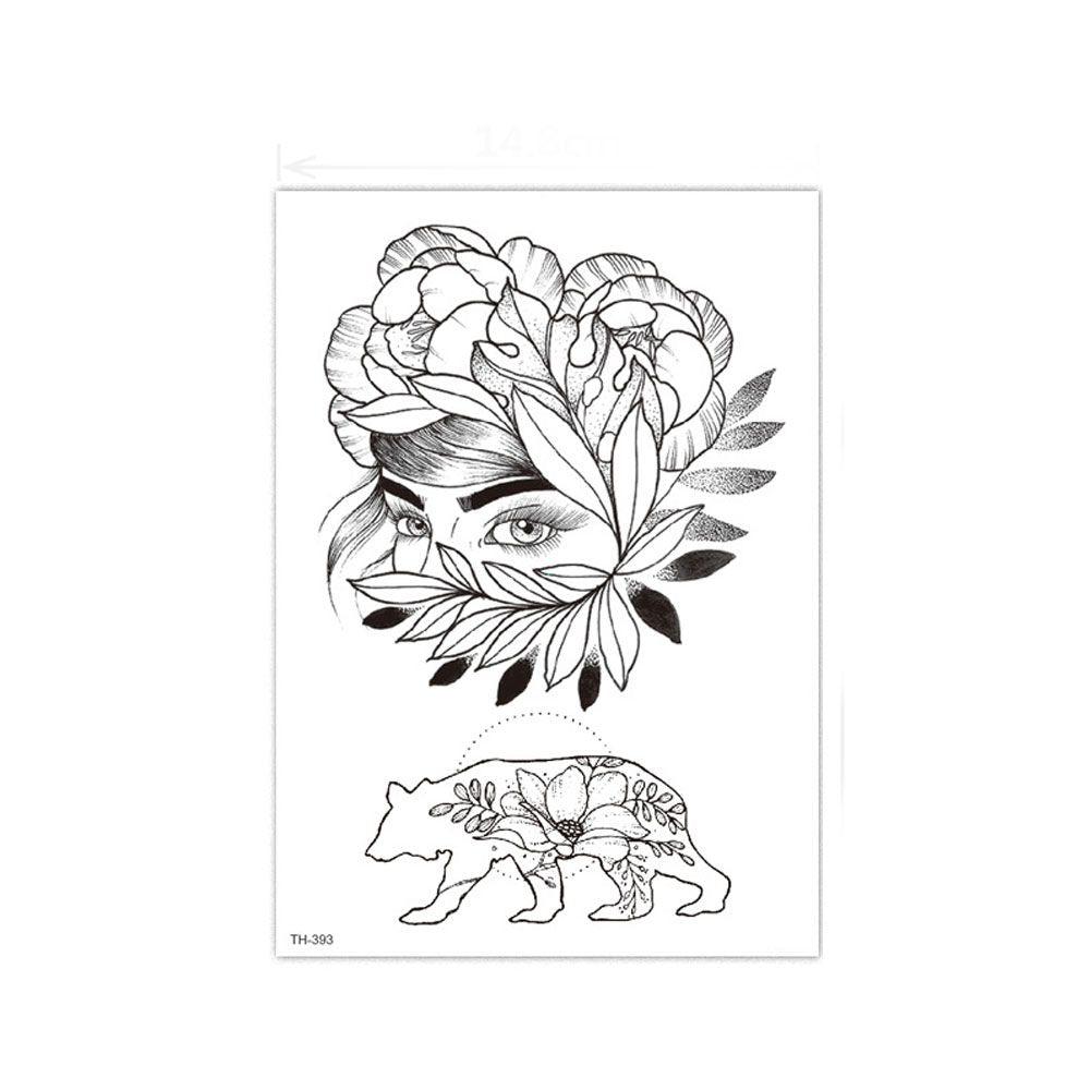 3D Water Transfer Sticker Body Tattoo Sticker Waterproof Temporary Decal Leg Body Art Tattoo Flower Removable Cover Scar