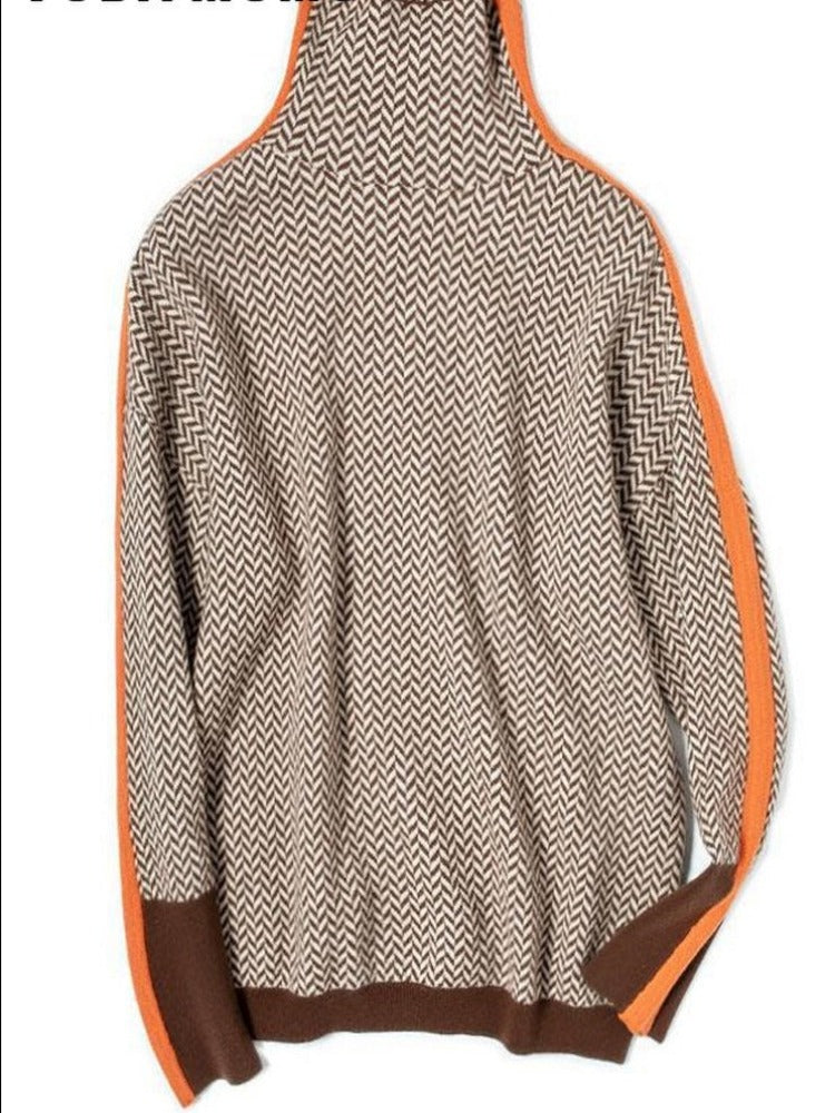 Fashion Korean Knitted Sweaters for Women - Pullover Sweater, Female Turtleneck Knitwear Tops, and Knit Jumpers for Women