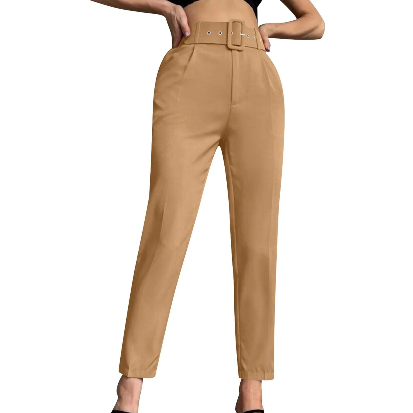 Womens Wide Leg Pants Casual Women'S Summer Solid Color High Waisted Slim Comfortable Casual Straight Leg Woman Tall Dress Pants