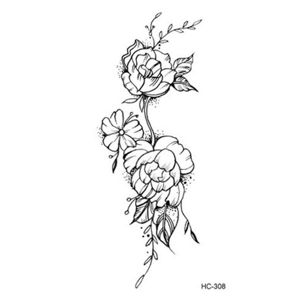 3D Water Transfer Sticker Body Tattoo Sticker Waterproof Temporary Decal Leg Body Art Tattoo Flower Removable Cover Scar