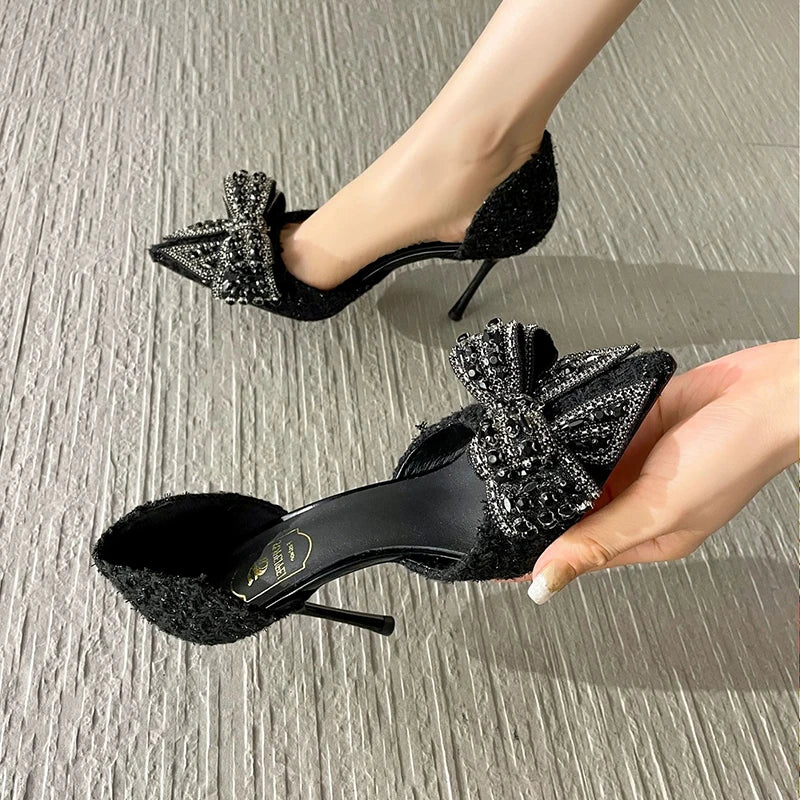 2024 Spring Brand Designer High Heels Pumps Woman Thin Heeled Party Shoes