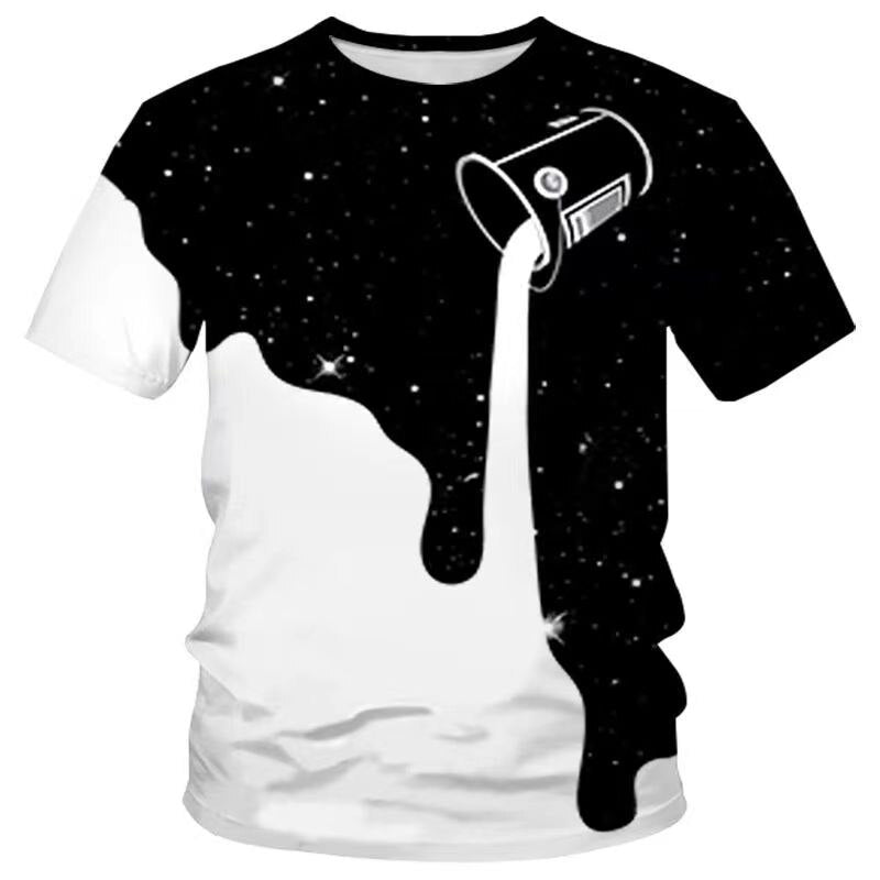 Men's 3D Stereoscopic Printing T-Shirt - Fashionable, Loose-Fit, and Comfortable Streetwear Hip Hop Summer Trend with 3D t shirt
