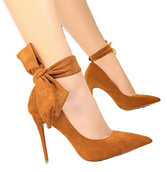 Shoes High Heels Suede Women Shoes Bow-knot Woman Pumps Stiletto Ladies Shoes