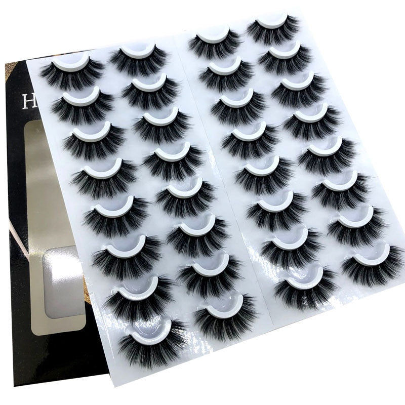 Fake Eyelashes Length 8-25mm with NEW 2-20 pairs 100% Mink Eyelashes / Extension False Eyelashes
