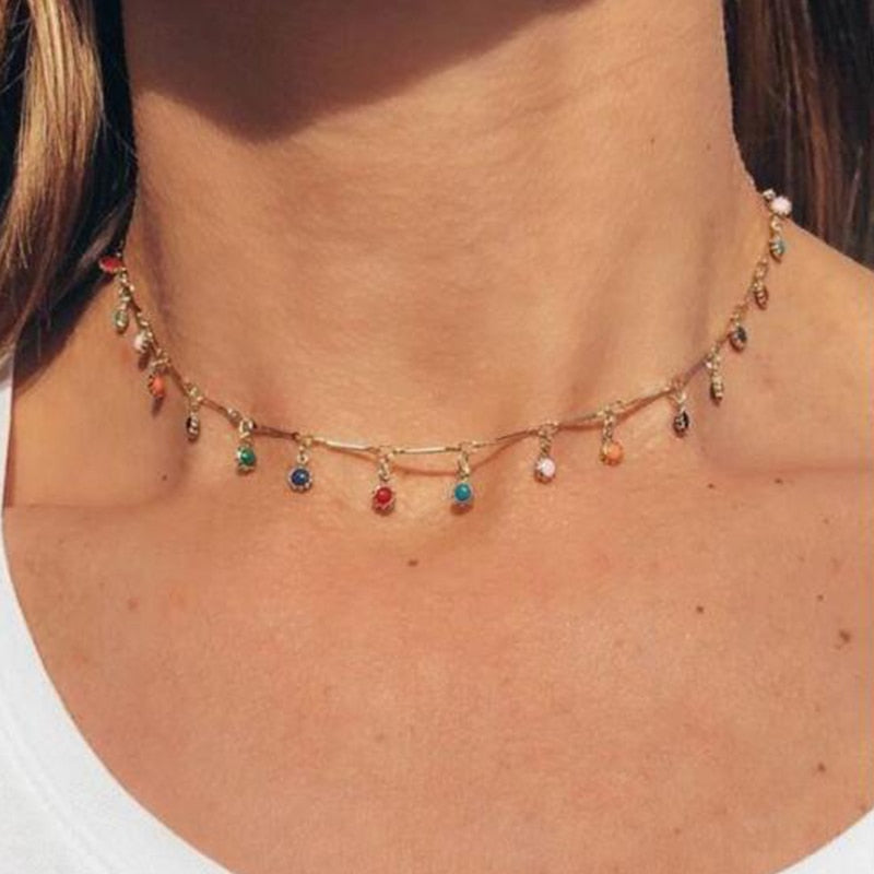 Trendy 2023 Multi chain Pendant Gold Pearl Necklaces