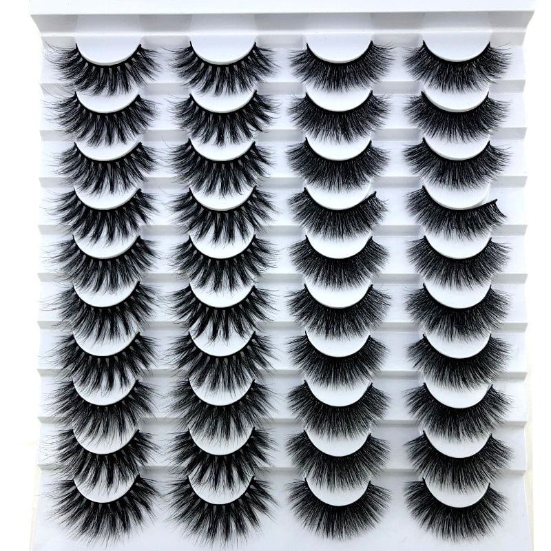 Fake Eyelashes Length 8-25mm with NEW 2-20 pairs 100% Mink Eyelashes / Extension False Eyelashes