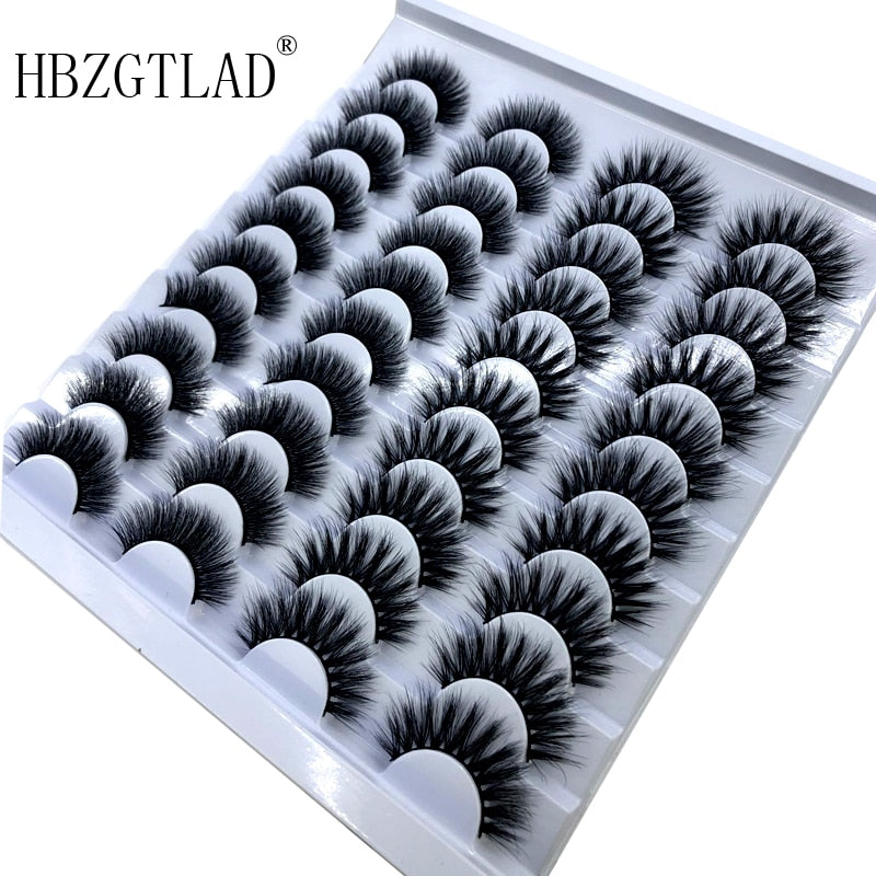 Fake Eyelashes Length 8-25mm with NEW 2-20 pairs 100% Mink Eyelashes / Extension False Eyelashes