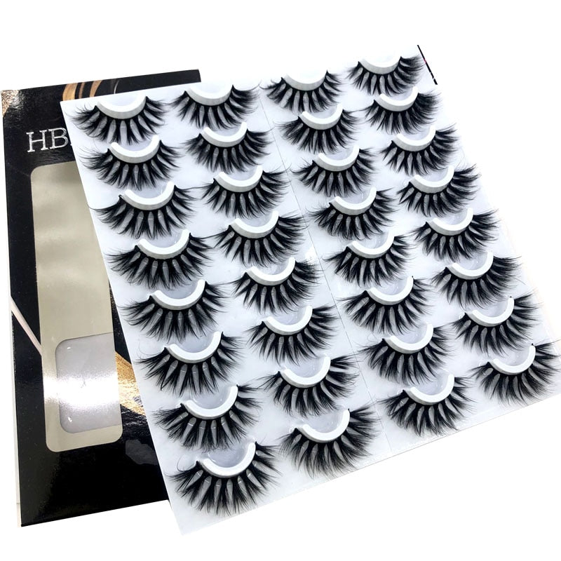 Fake Eyelashes Length 8-25mm with NEW 2-20 pairs 100% Mink Eyelashes / Extension False Eyelashes