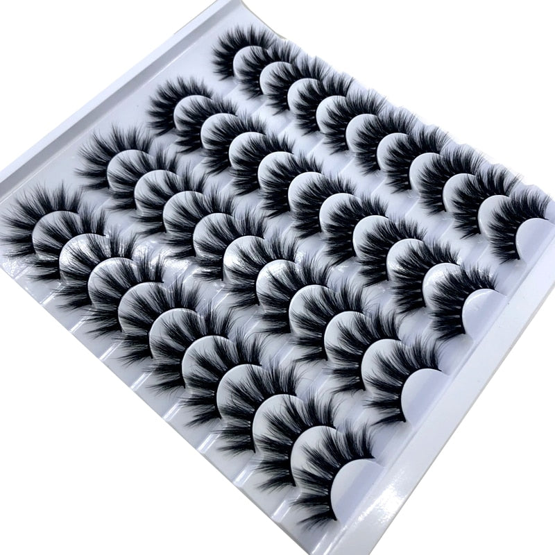 Fake Eyelashes Length 8-25mm with NEW 2-20 pairs 100% Mink Eyelashes / Extension False Eyelashes
