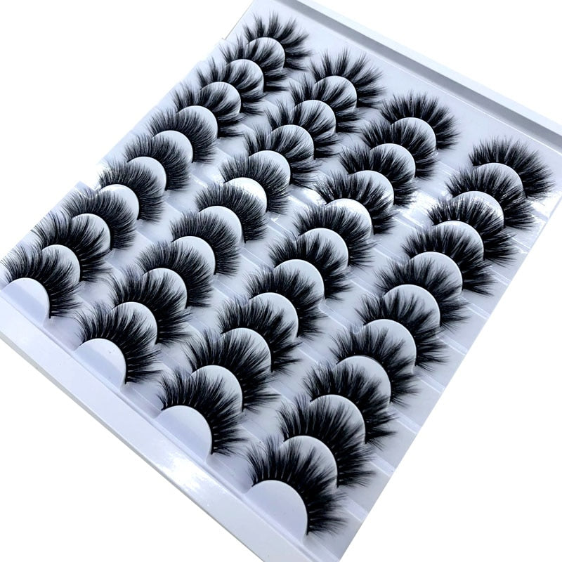 Fake Eyelashes Length 8-25mm with NEW 2-20 pairs 100% Mink Eyelashes / Extension False Eyelashes