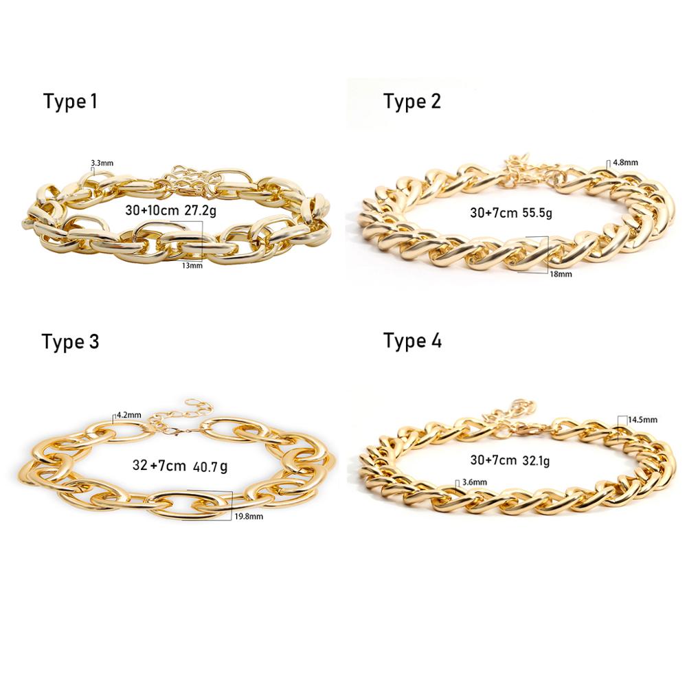 Exaggerated Heavy Metal Big Thick Chain Choker Necklaces