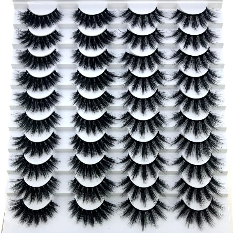 Fake Eyelashes Length 8-25mm with NEW 2-20 pairs 100% Mink Eyelashes / Extension False Eyelashes