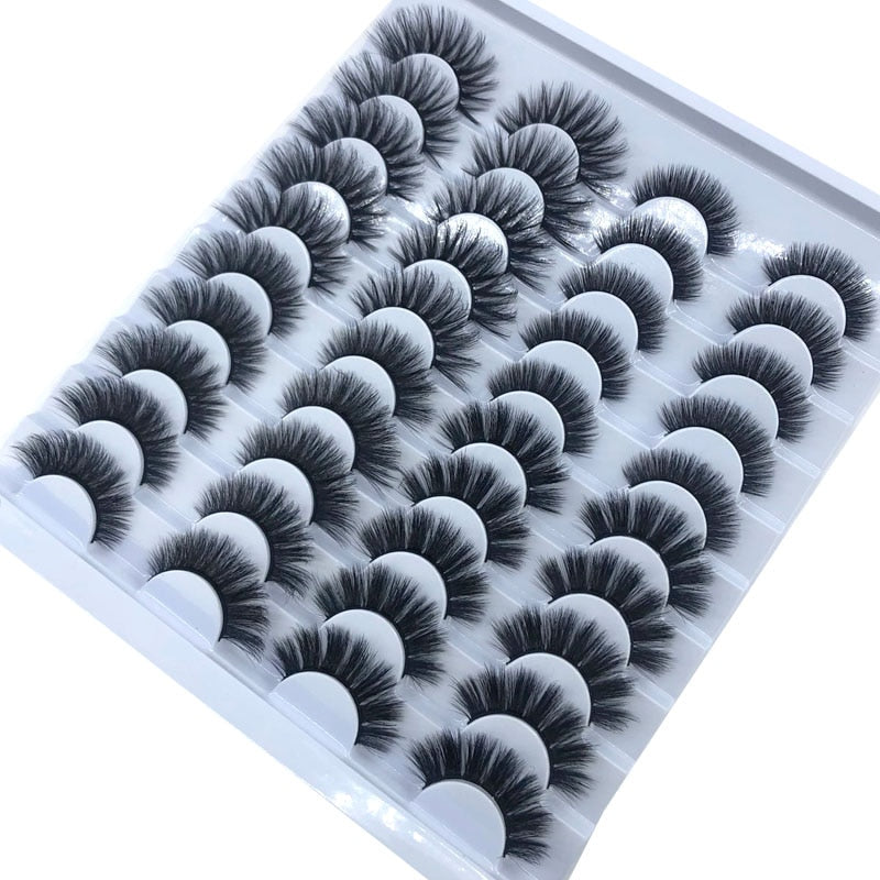 Fake Eyelashes Length 8-25mm with NEW 2-20 pairs 100% Mink Eyelashes / Extension False Eyelashes