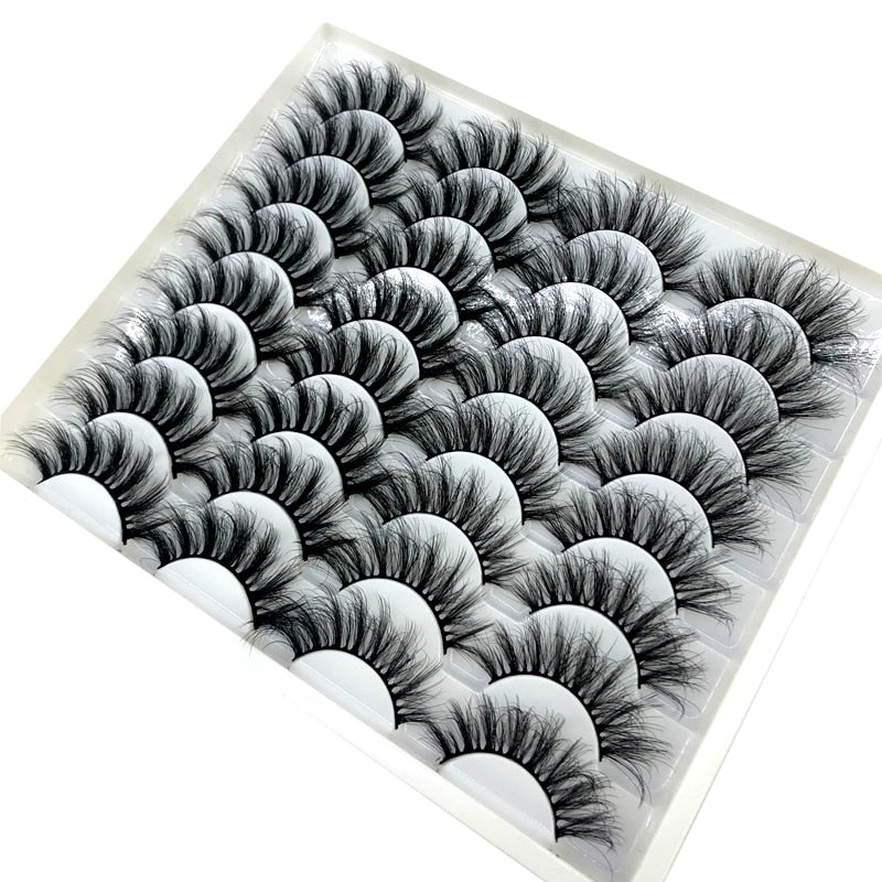Fake Eyelashes Length 8-25mm with NEW 2-20 pairs 100% Mink Eyelashes / Extension False Eyelashes